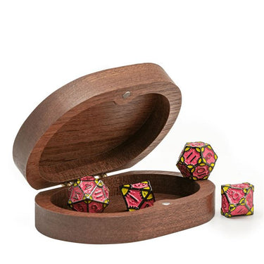 Dragon on Sapele Wood - Hinged Dice Storage